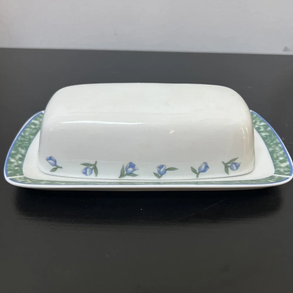 Vintage Citation Coventry Blue Porcelain China‎ Covered Butter Dish